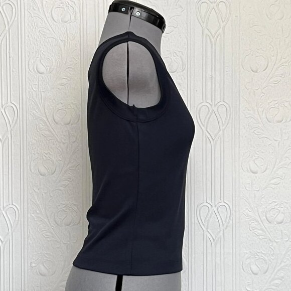 90's BCBG navy Asymmetrical top and pants - size 6 - Small - Picture 2 of 5